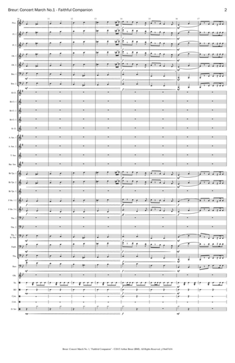 Concert March No. 1: "Faithful Companion" - Concert Band image number null