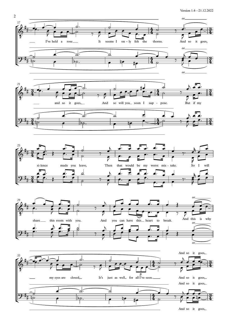 And So It Goes TTBB scores gallery preview page 2