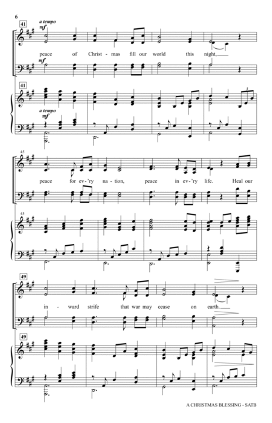 A Christmas Blessing A Christmas Blessing 4-Part scores gallery preview page 5