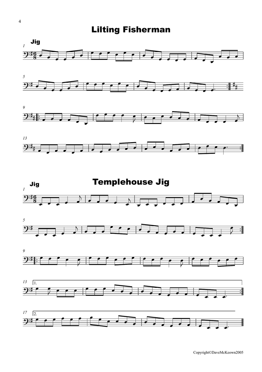 Irish Dance Music Vol.2 for Cello 50 Jigs, Reels, Hornpipes and more.... Cello Solo scores gallery preview page 4
