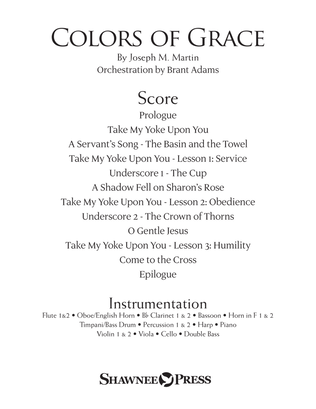 Book cover for Colors of Grace - Lessons for Lent (New Edition) (Orchestra Accompaniment) - Full Score