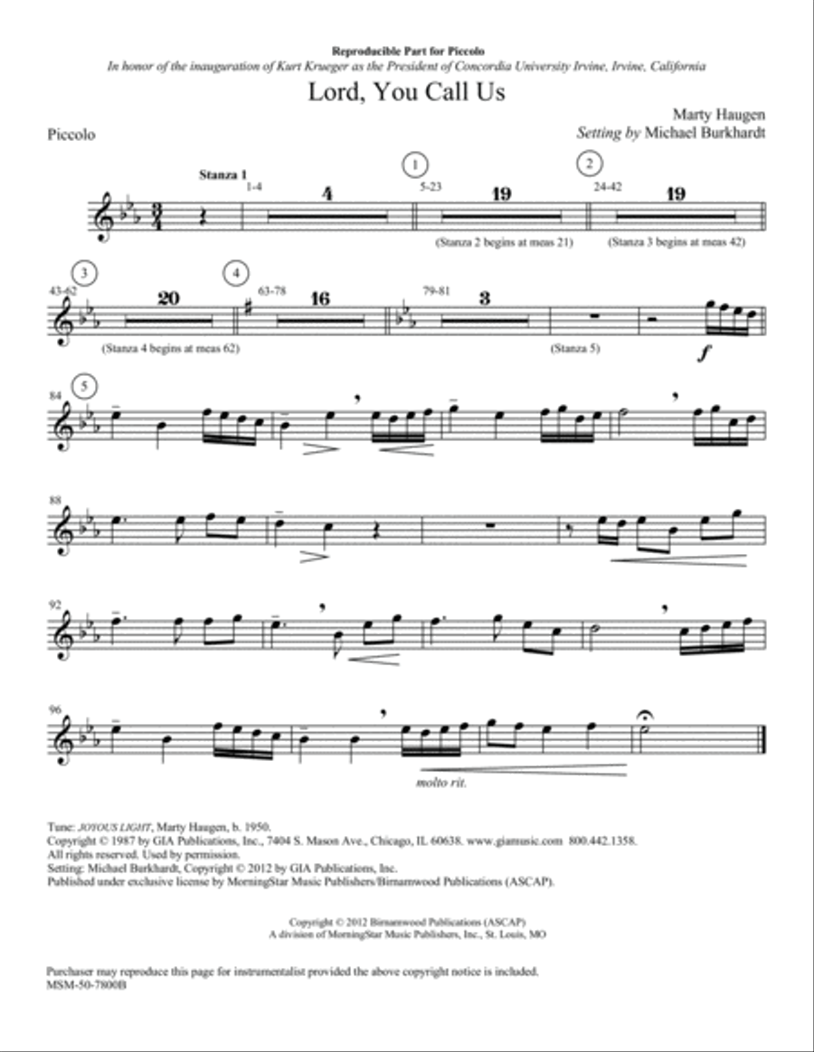Lord, You Call Us Choir scores gallery preview page 1
