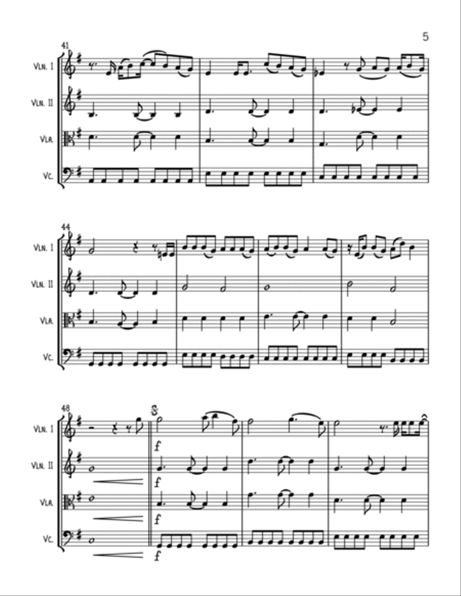 Better Half Of Me String Quartet scores gallery preview page 5