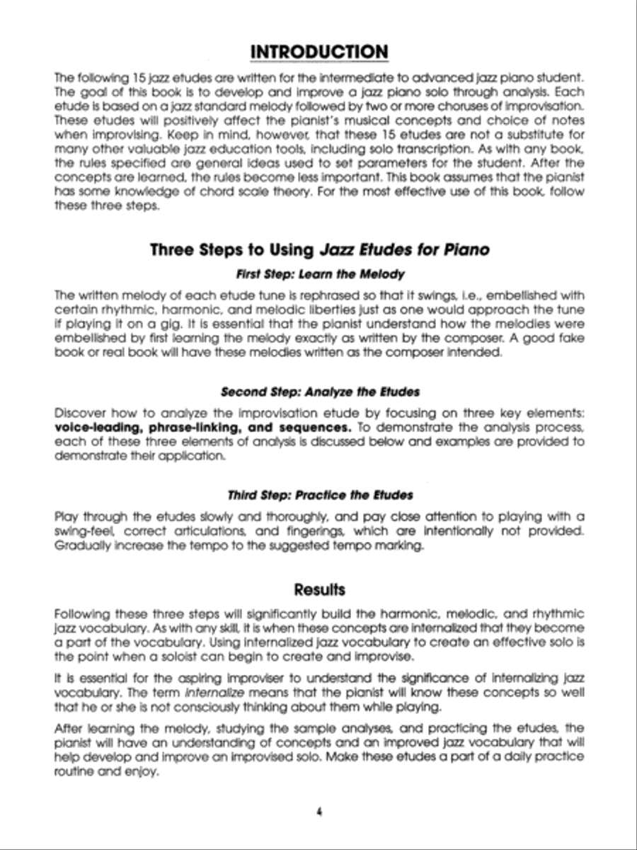 Jazz Etudes for Piano Piano Method scores gallery preview page 16