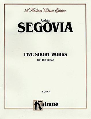 Book cover for Five Short Works for the Guitar