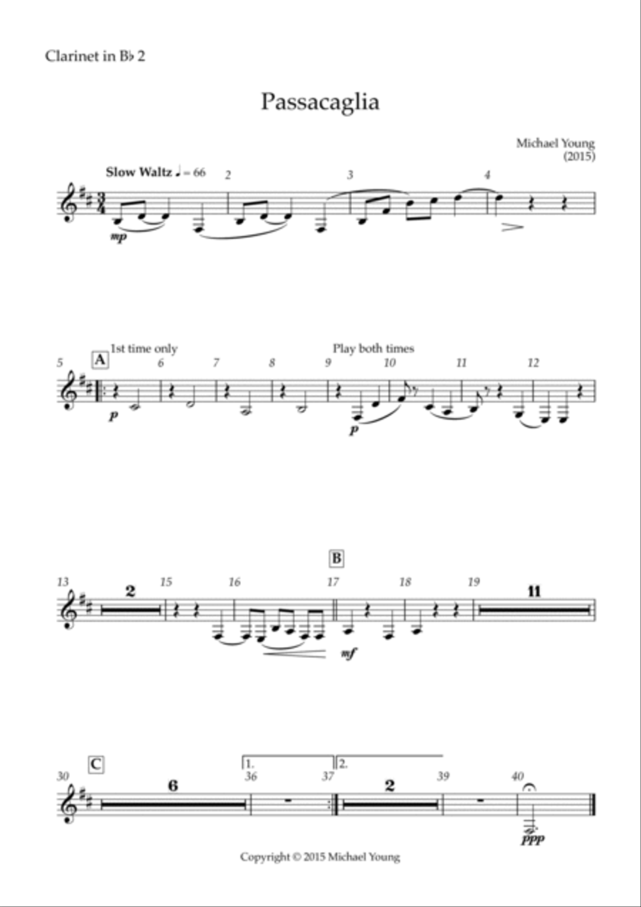 Passacaglia (Concert Band) - Parts Concert Band scores gallery preview page 5