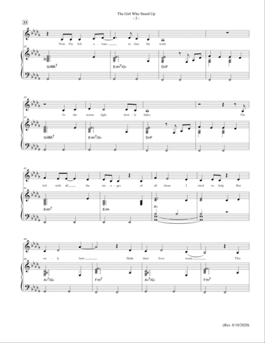 The Girl Who Stood Up The Girl Who Stood Up Voice scores gallery preview page 3