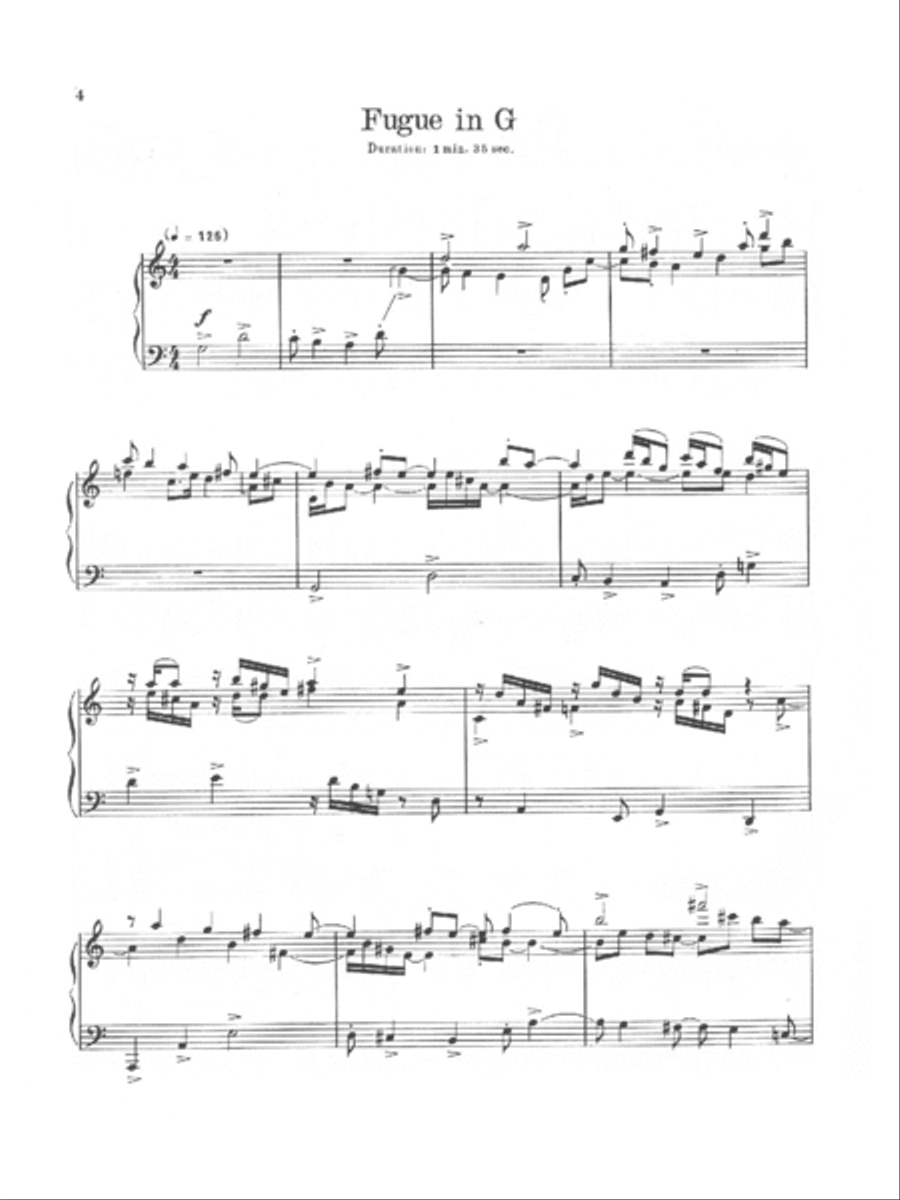 Fuguing Set for Piano Solo, Op. 14 Piano Solo scores gallery preview page 3