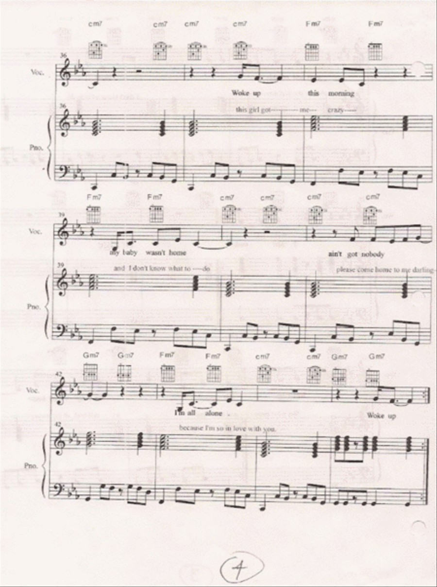 My Baby Wasn't Home Piano, Vocal, Guitar scores gallery preview page 4