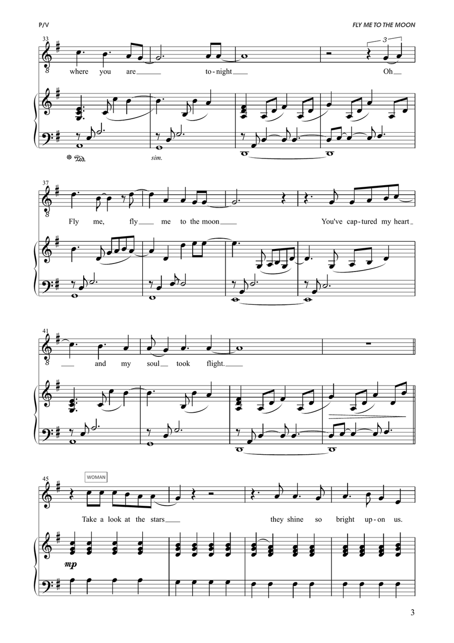 Fly Me To The Moon - Duet Voice scores gallery preview page 3