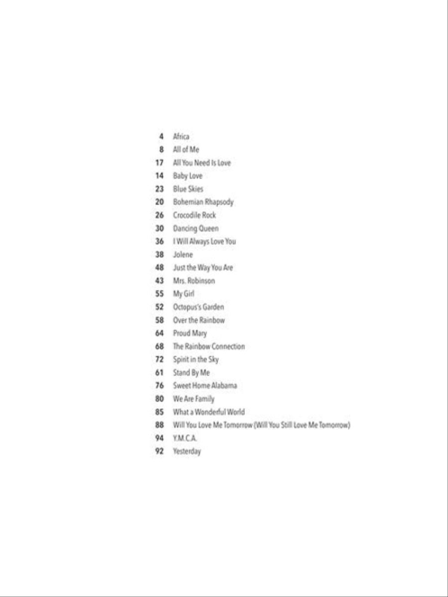 Favorite Songs – In Easy Keys Easy Piano scores gallery preview page 4