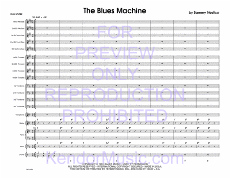 Blues Machine, The Blues Machine, The Jazz Ensemble scores gallery preview page 2