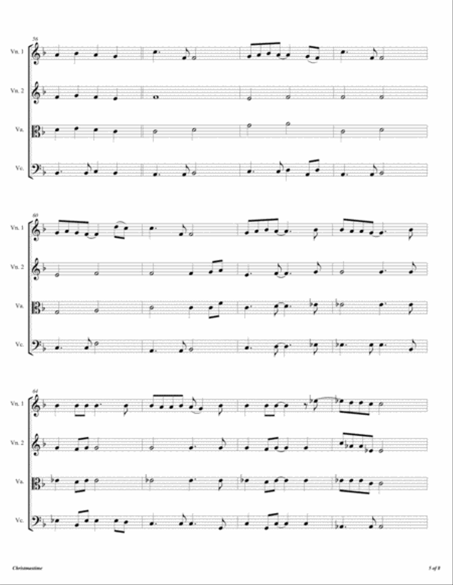 Christmastime String Quartet scores gallery preview page 6