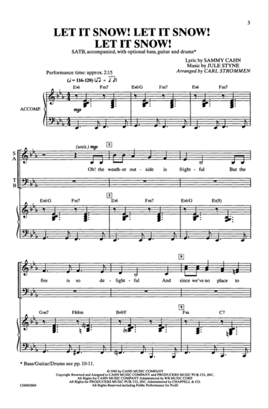 Let It Snow Let It Snow Let It Snow - SATB 4-Part scores gallery preview page 2