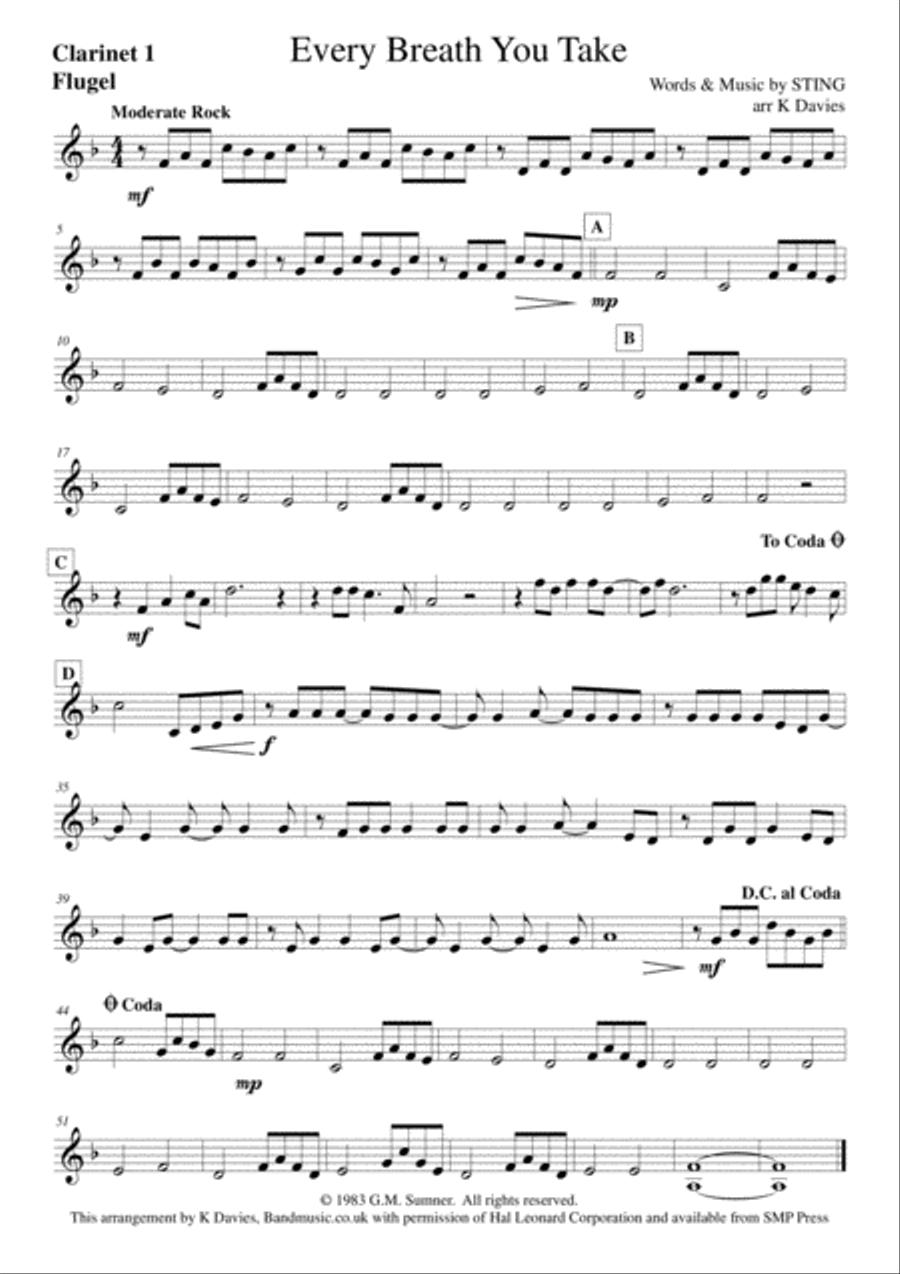 Every Breath You Take Small Ensemble scores gallery preview page 3
