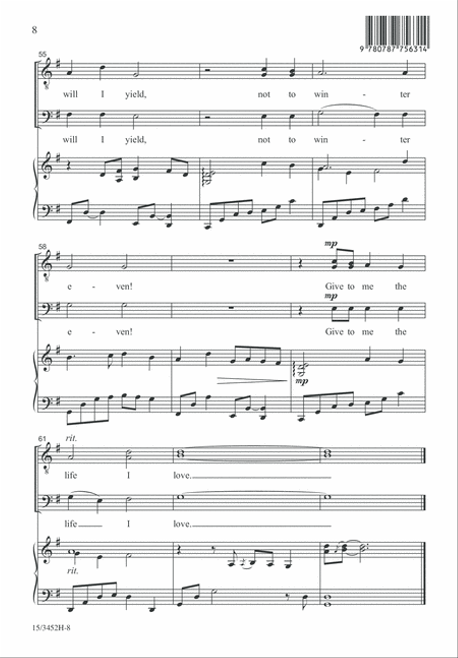 Give to Me the Life I Love TTB scores gallery preview page 8