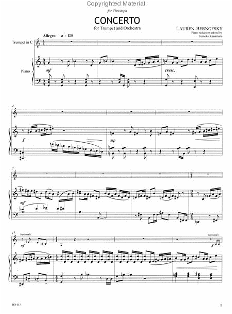Concerto For Trumpet Concerto For Trumpet Trumpet Solo scores gallery preview page 2