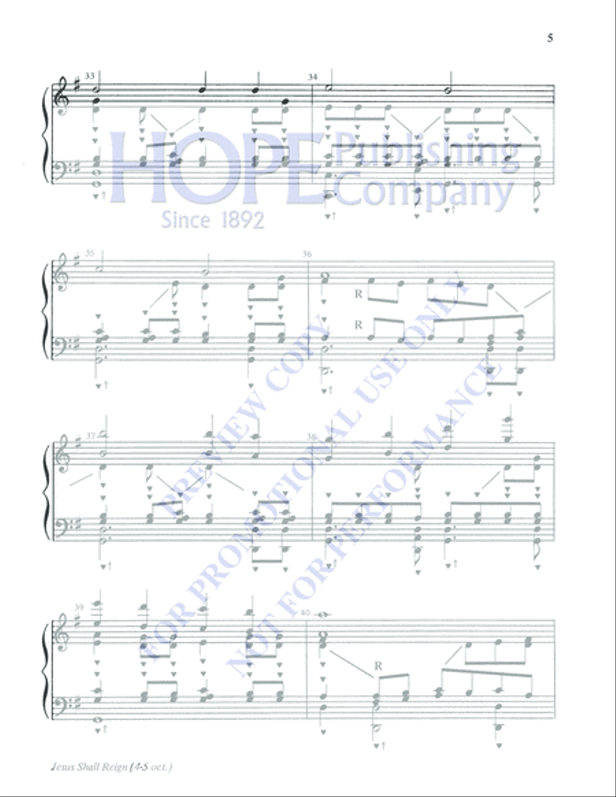 Jesus Shall Reign 5-Octaves scores gallery preview page 5