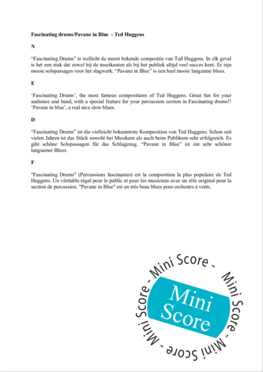Fascinating Drums / Pavane In Blue Fanfare Band scores gallery preview page 5