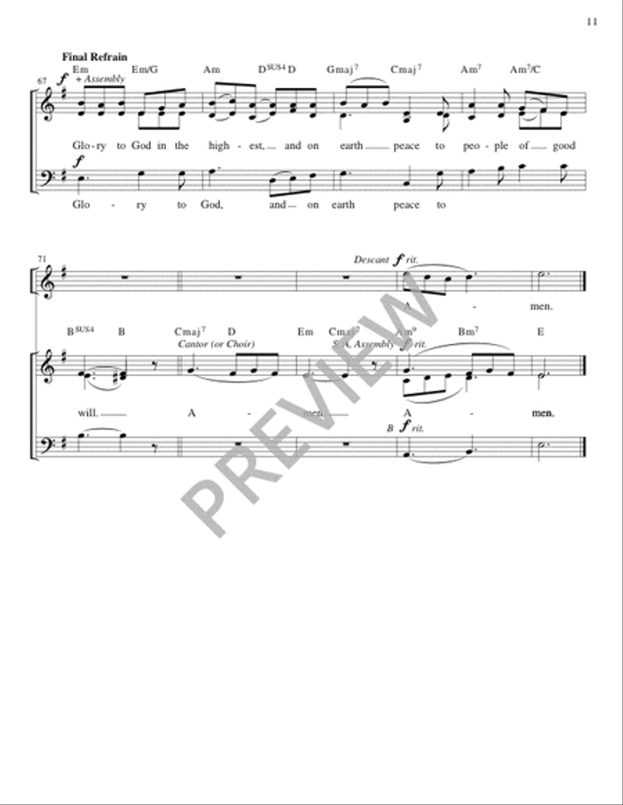 Mass of the Angels and Saints - Guitar edition Guitar scores gallery preview page 12