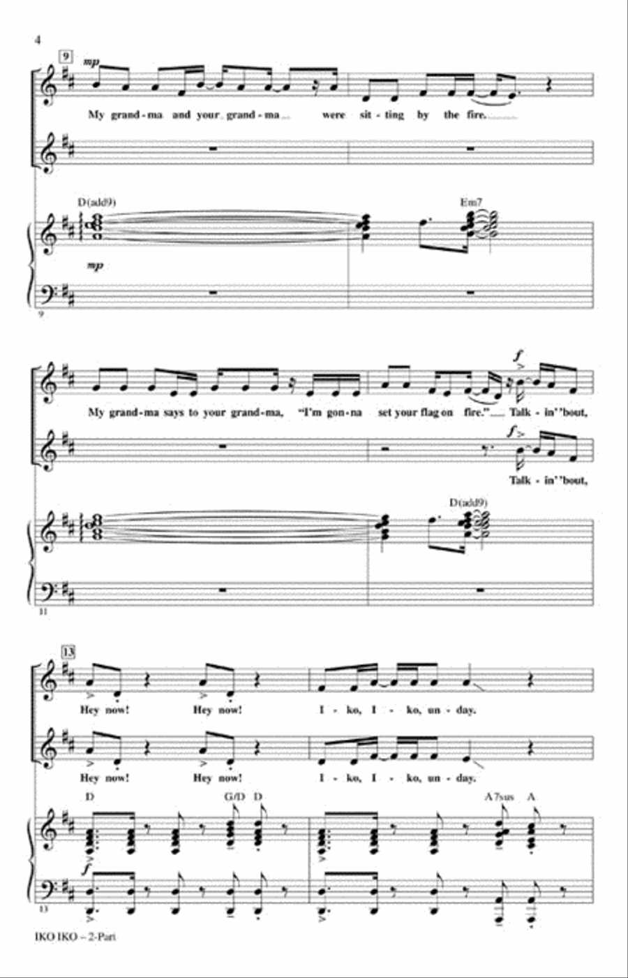 Iko Iko Iko Iko 2-Part scores gallery preview page 3