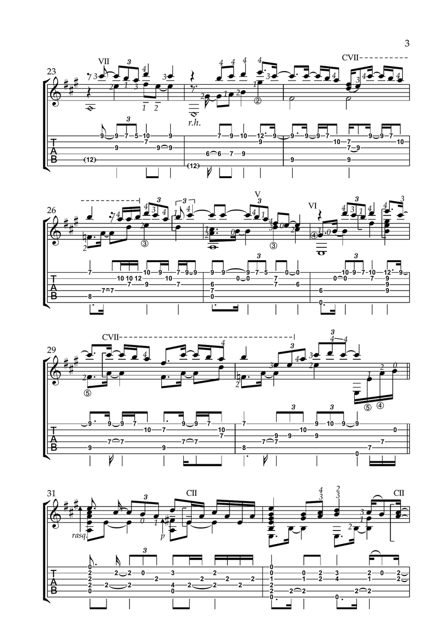 Dos Oruguitas Acoustic Guitar scores gallery preview page 3
