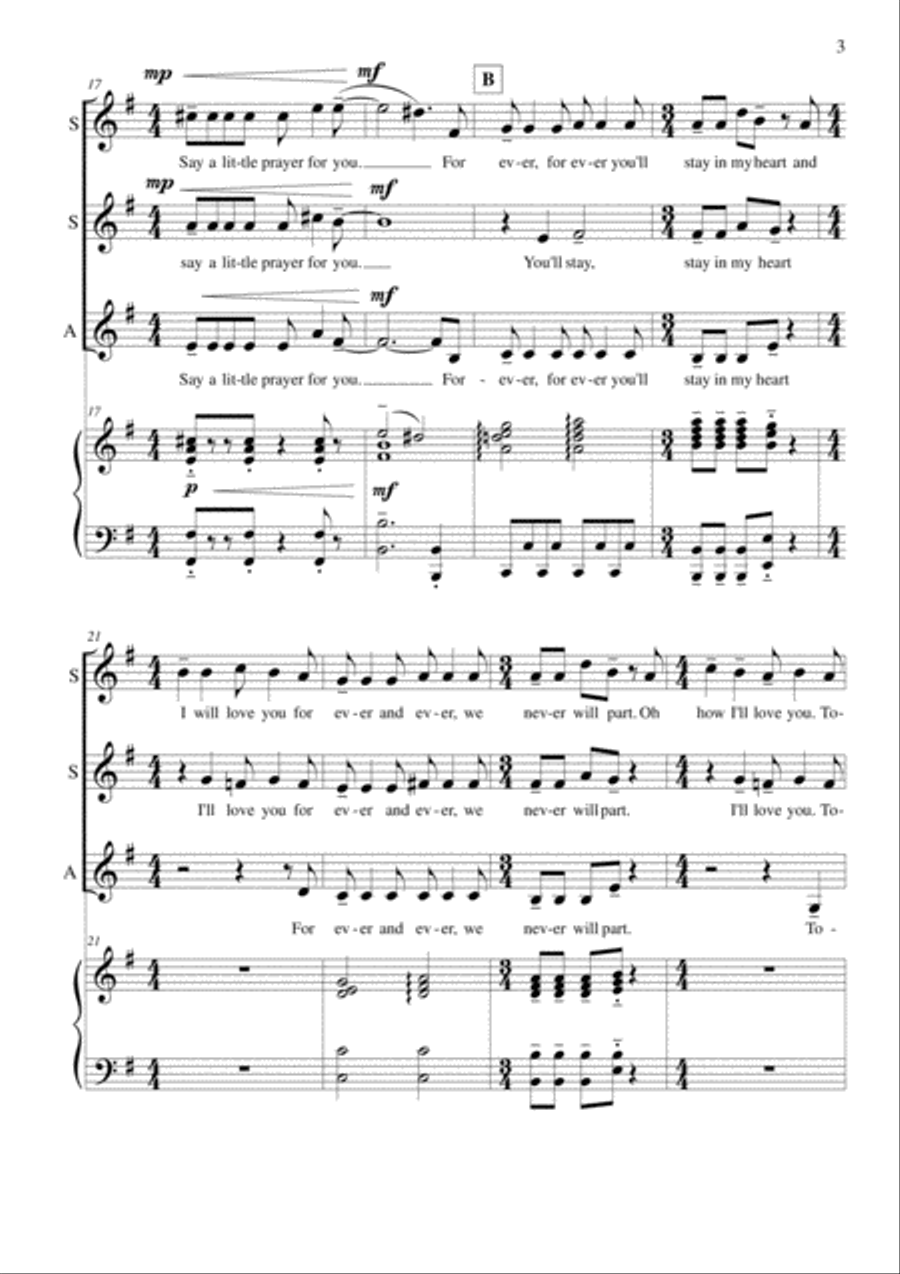 I Say A Little Prayer I Say A Little Prayer SSA scores gallery preview page 3
