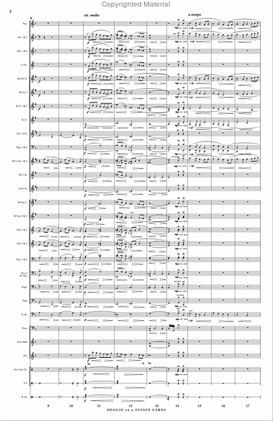 Adagio on a Sussex Carol Adagio on a Sussex Carol Concert Band scores gallery preview page 3