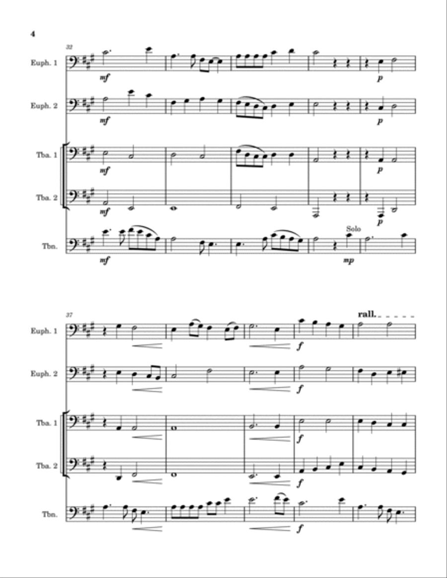 Swing Low, Sweet Chariot Euphonium scores gallery preview page 4
