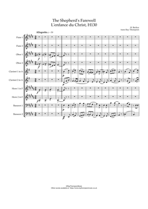 Berlioz: The Shepherd's Farewell (L'enfance du Christ, H130) - symphonic wind