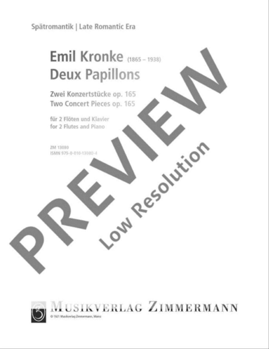 Deux Papillons Flute Duet scores gallery preview page 2