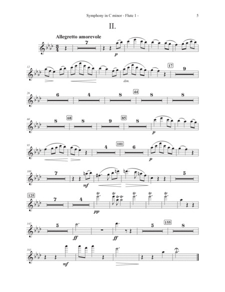 Symphony in C minor Movement II Parts