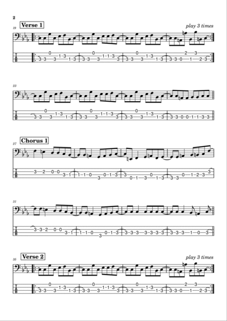 Disco Inferno Guitar Tablature scores gallery preview page 2