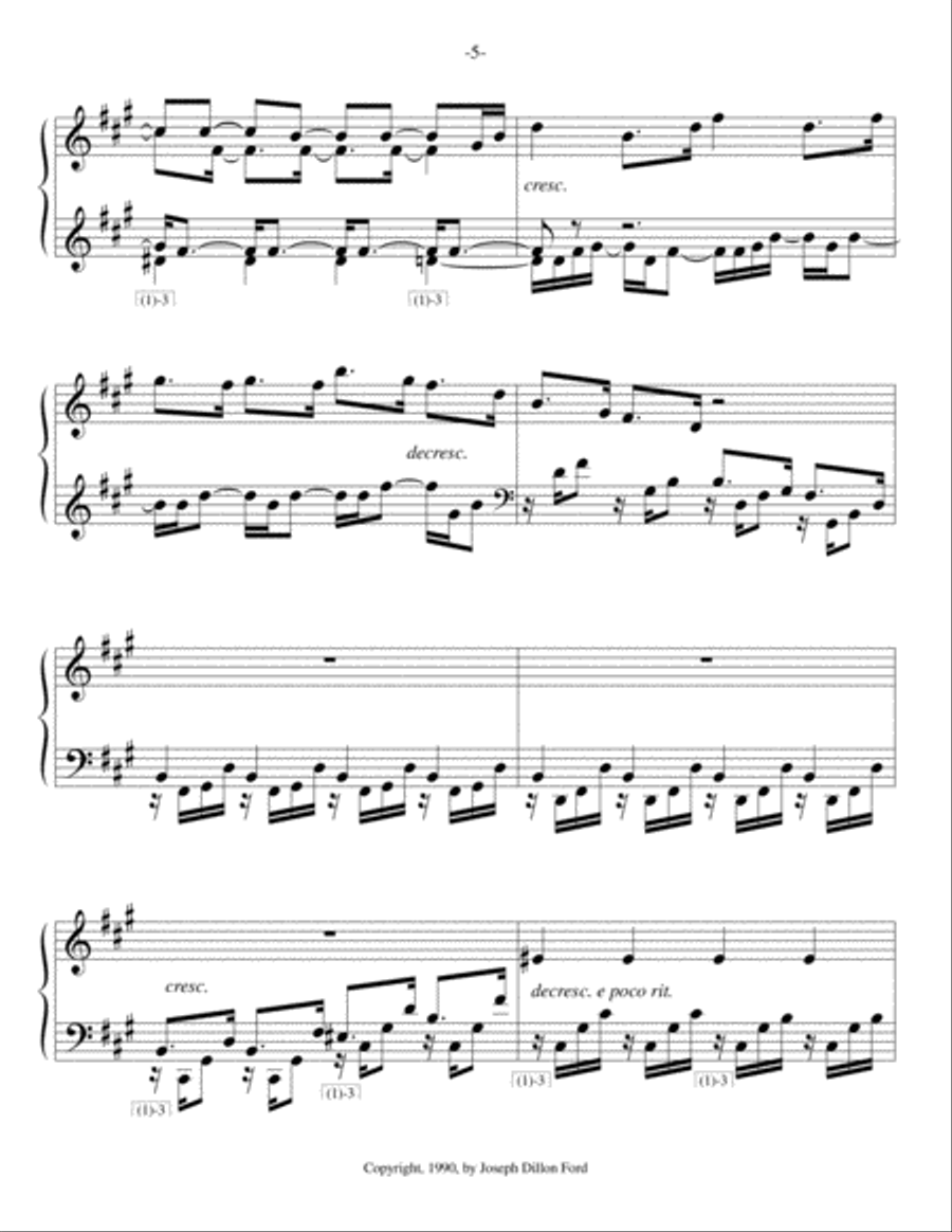 From the Shadowland (supplement) for piano solo Piano Solo scores gallery preview page 5