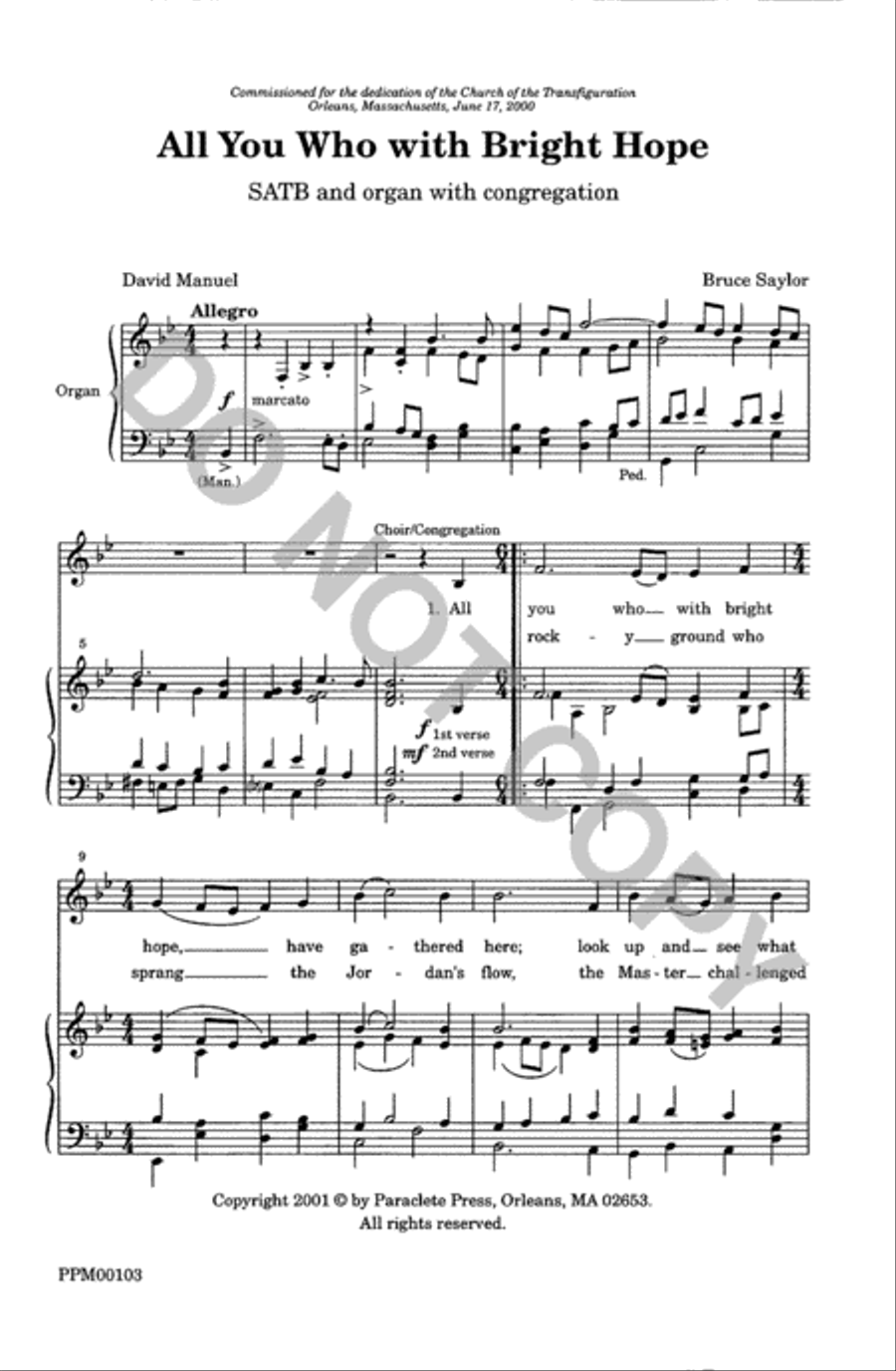All You Who with Bright Hope 4-Part scores gallery preview page 2
