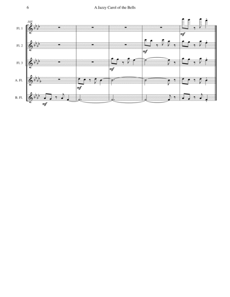 Carol of the Bells (Jazz Waltz for Flute Quintet) image number null