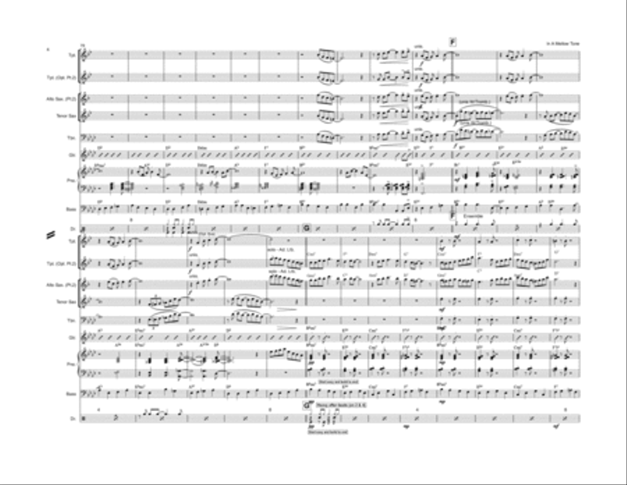 In A Mellow Tone Jazz Ensemble scores gallery preview page 4