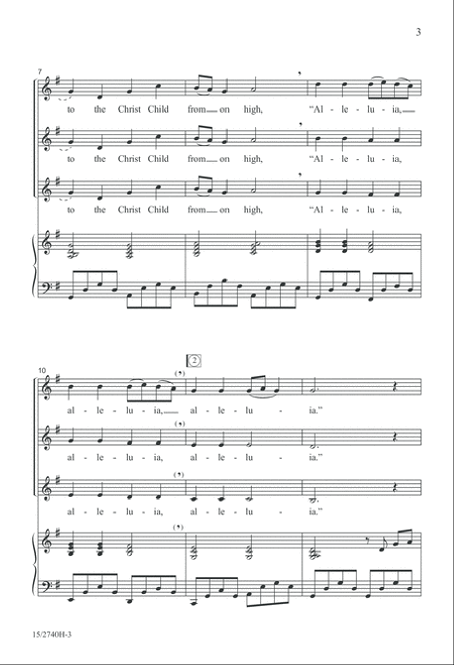 A Lullaby Alleluia A Lullaby Alleluia SSA scores gallery preview page 3
