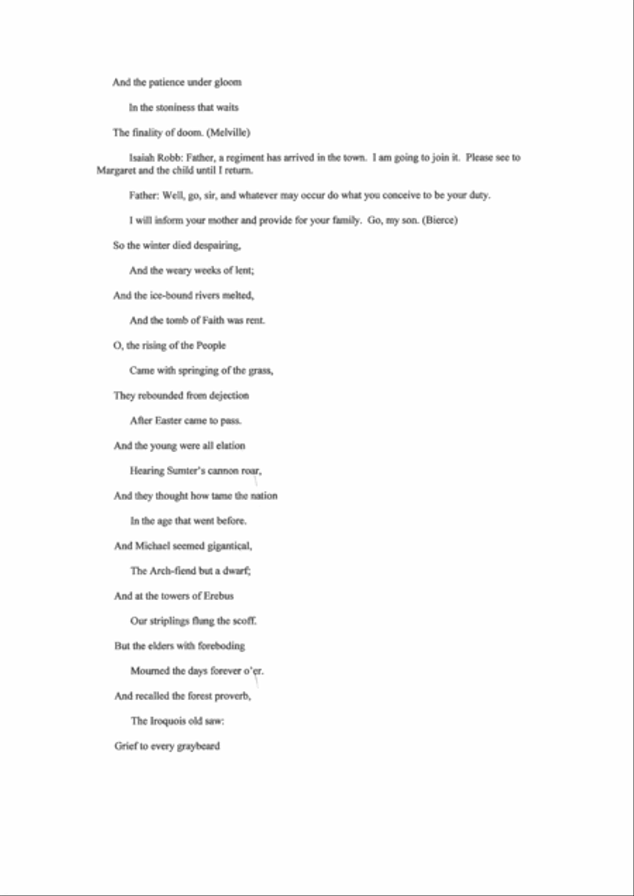Frederick Frahm: The Death of Isiah Robb, piano-vocal score 4-Part scores gallery preview page 4