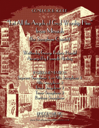 Book cover for Let All the Angels of God Worship Him (for Saxophone Quintet SATTB or AATTB & optional Organ)