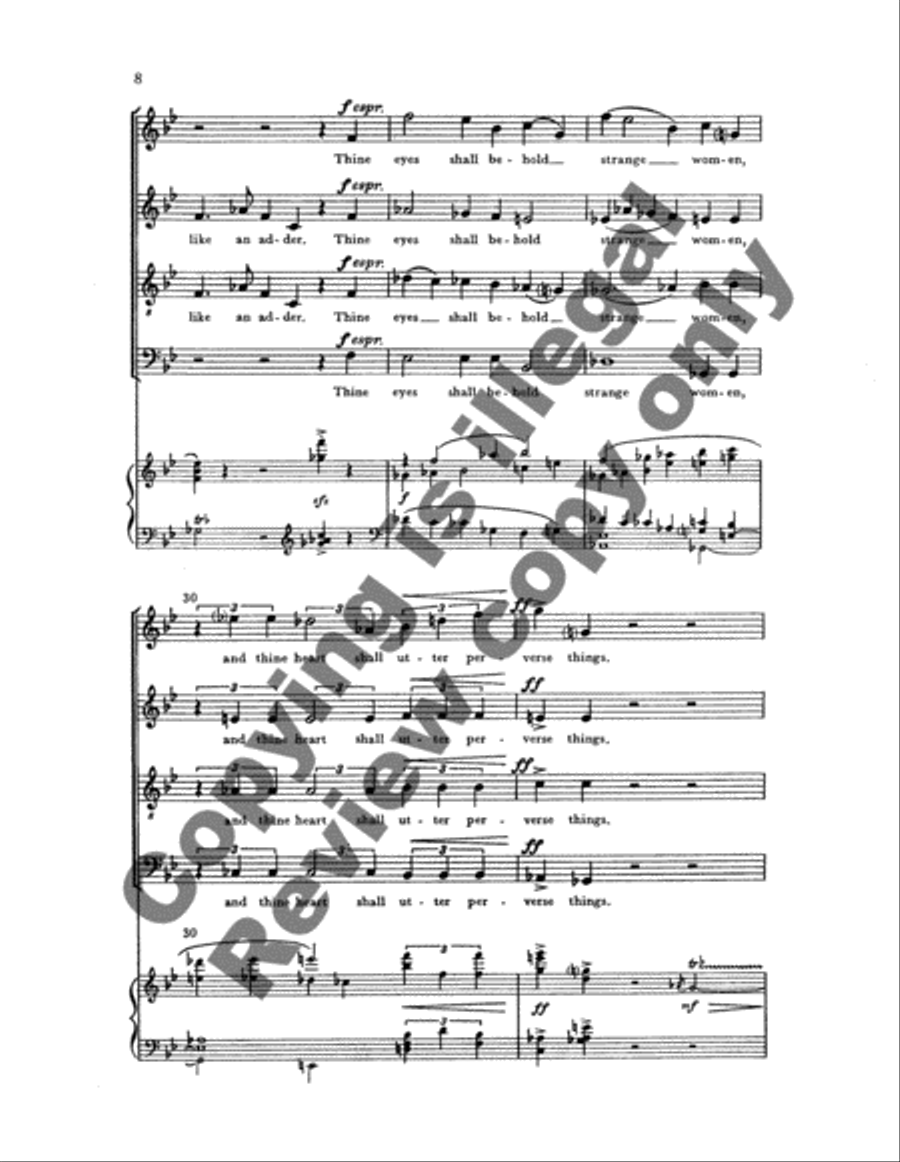 Two Psalms and a Proverb: 2. Wounds without Cause 4-Part scores gallery preview page 12