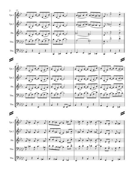 Muskrat Ramble (for Brass Quintet) by Kenneth Abeling Horn - Digital Sheet Music