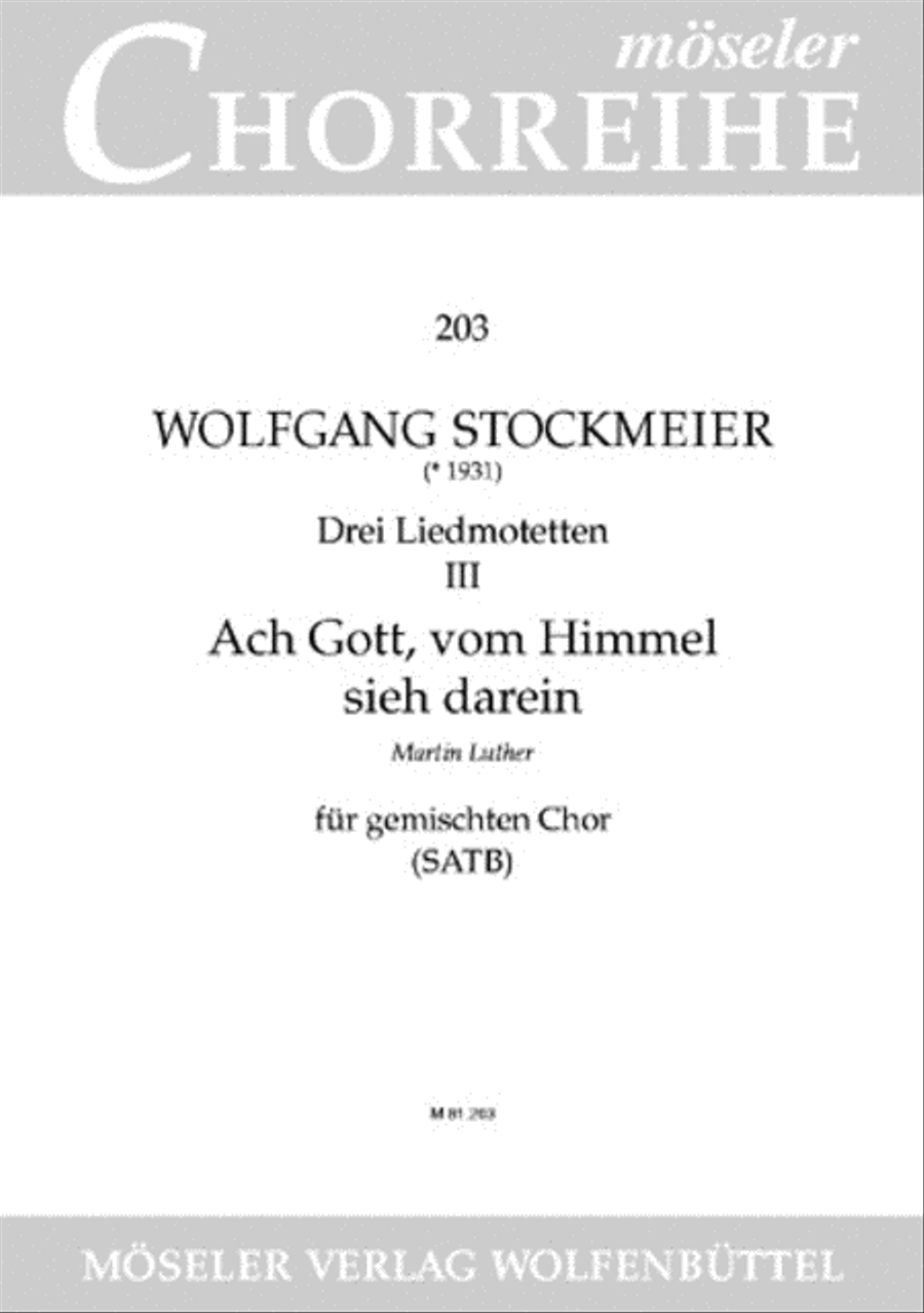 Drei Liedmotetten Wk 272 4-Part scores gallery preview page 1