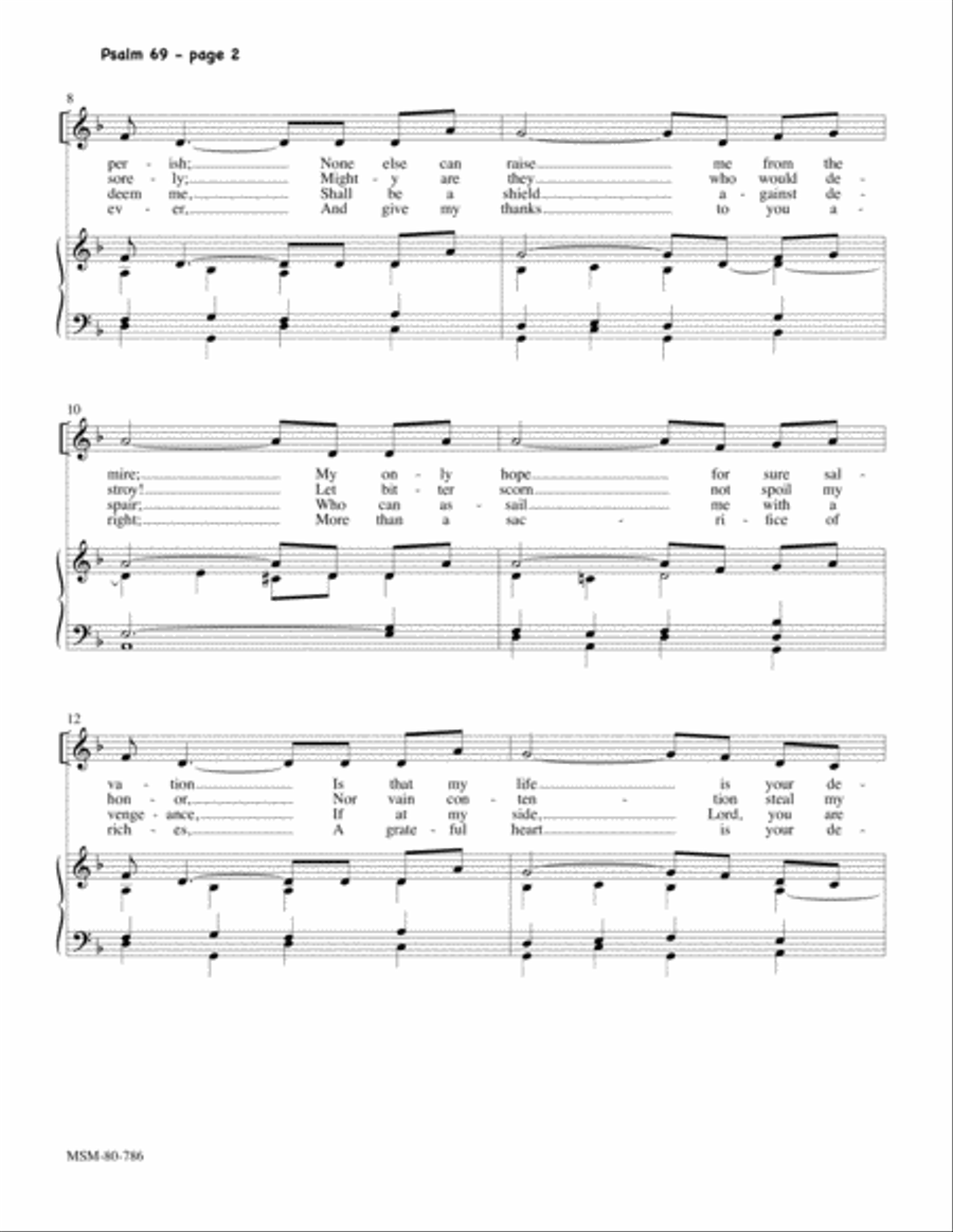 Psalm 69 4-Part scores gallery preview page 2