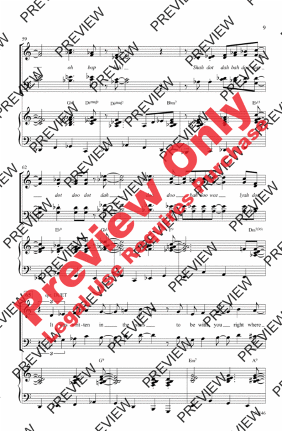 You Stepped Out of a Dream 4-Part scores gallery preview page 9