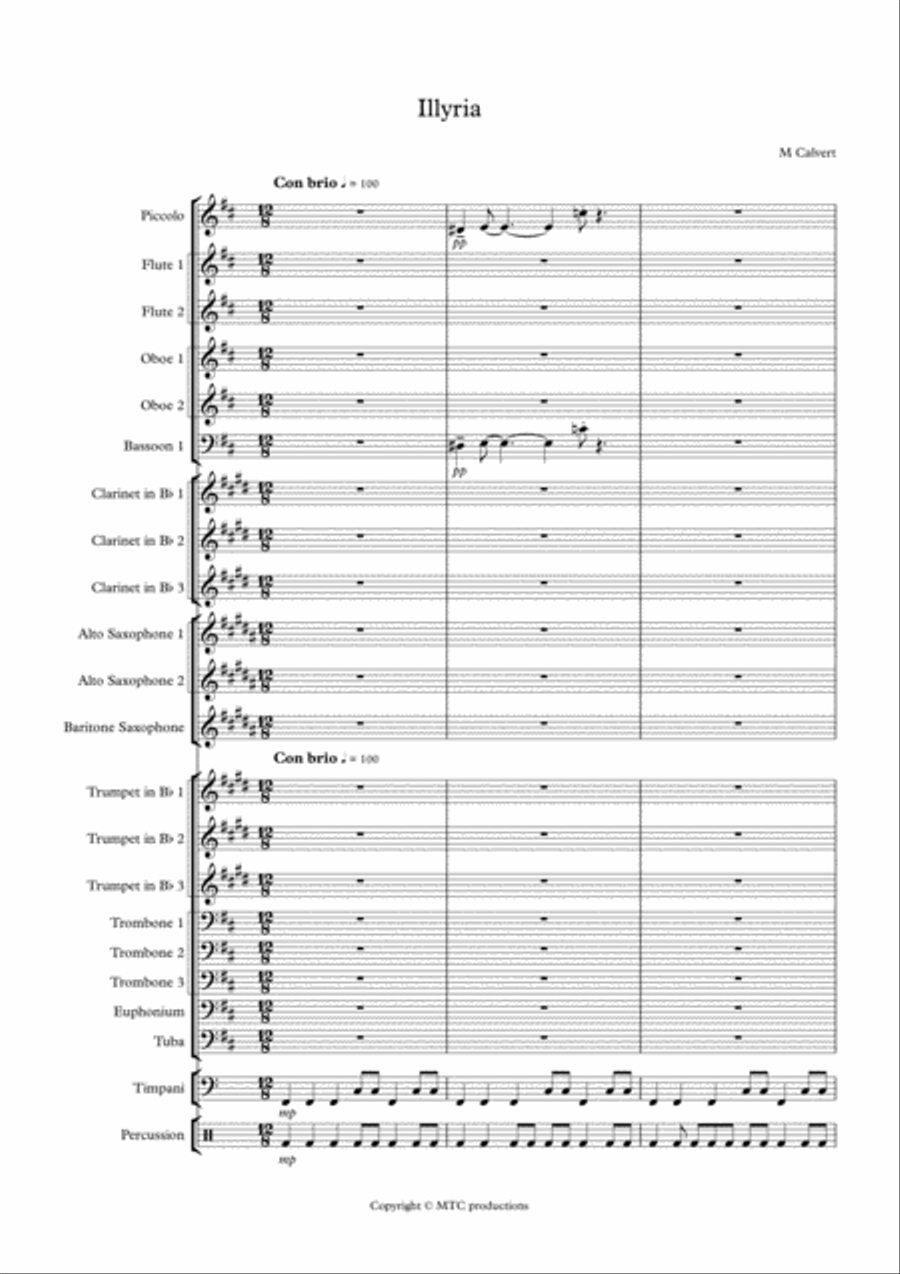 Illyria Full Orchestra scores gallery preview page 1