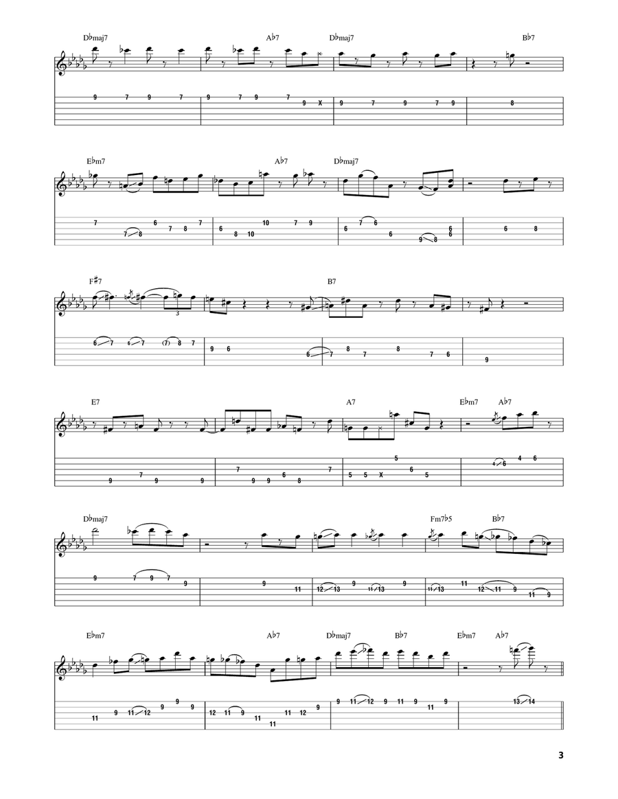 Stompin' At The Savoy Electric Guitar scores gallery preview page 3