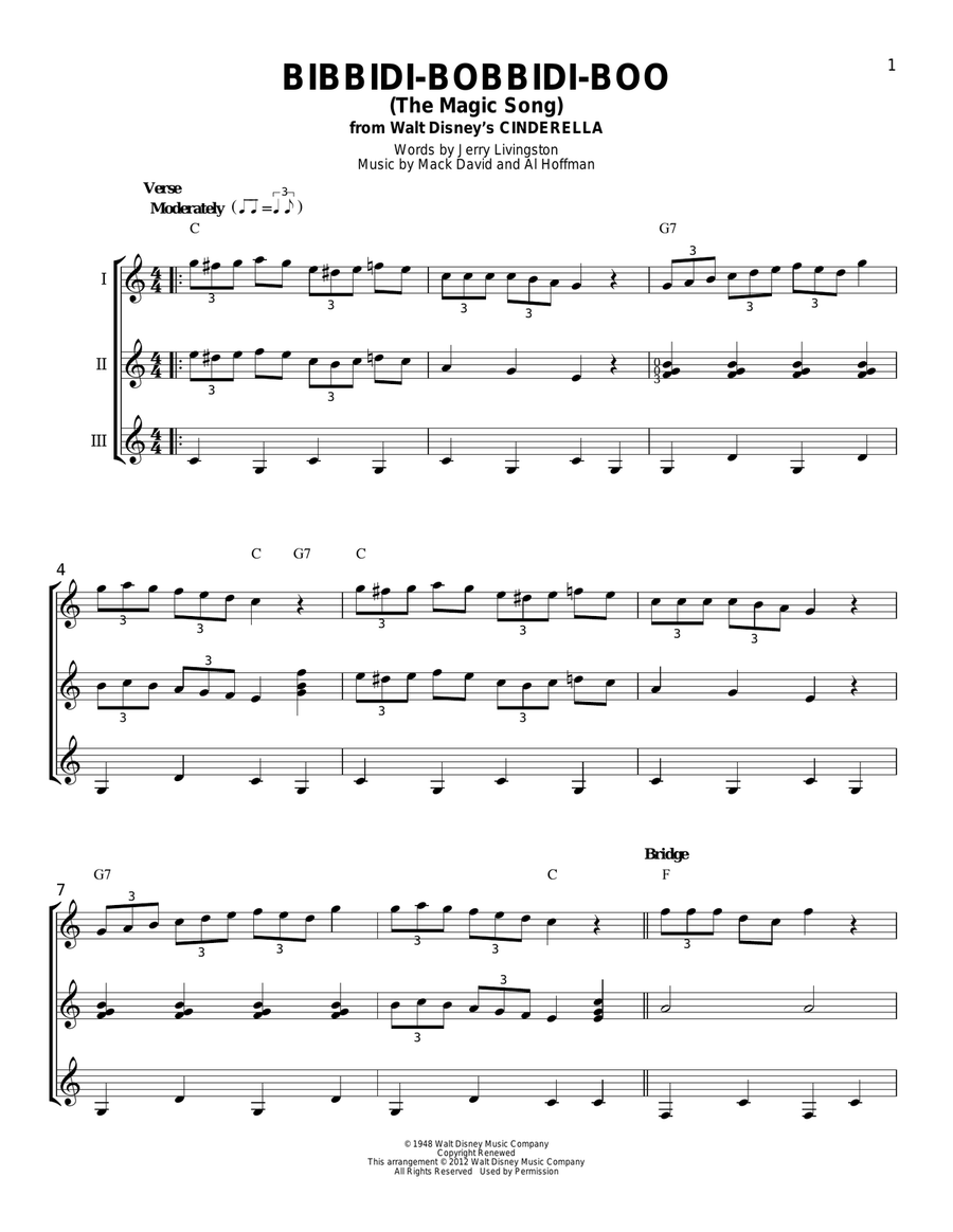 Bibbidi-Bobbidi-Boo (The Magic Song) (from Cinderella)