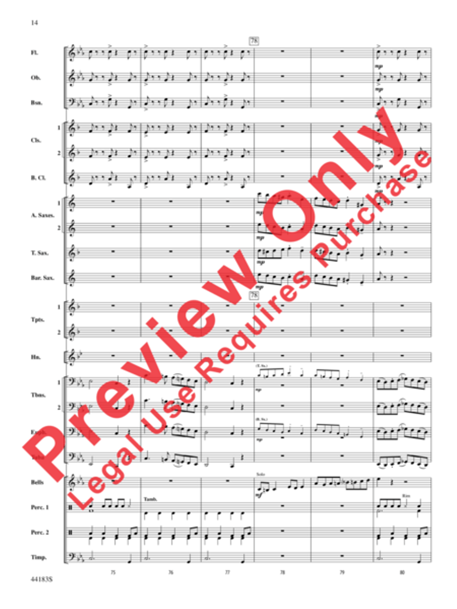 Cobra Dance Concert Band scores gallery preview page 15