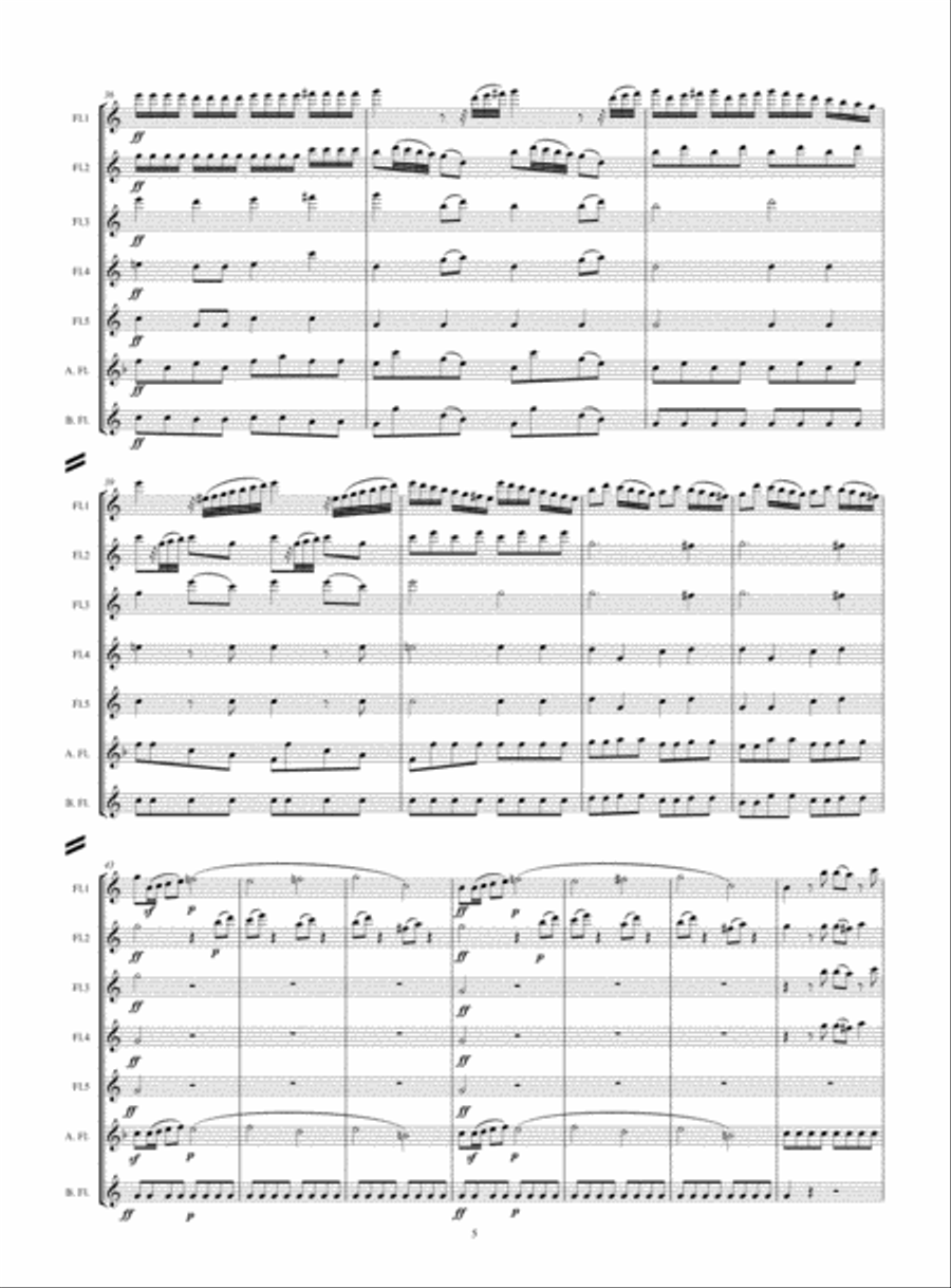 L'Amore Industrioso arr. Flute Choir Flute Choir scores gallery preview page 5